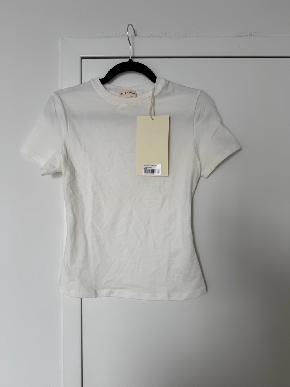 ADANOLA Cottob Short Sleeve Ribbed Tee